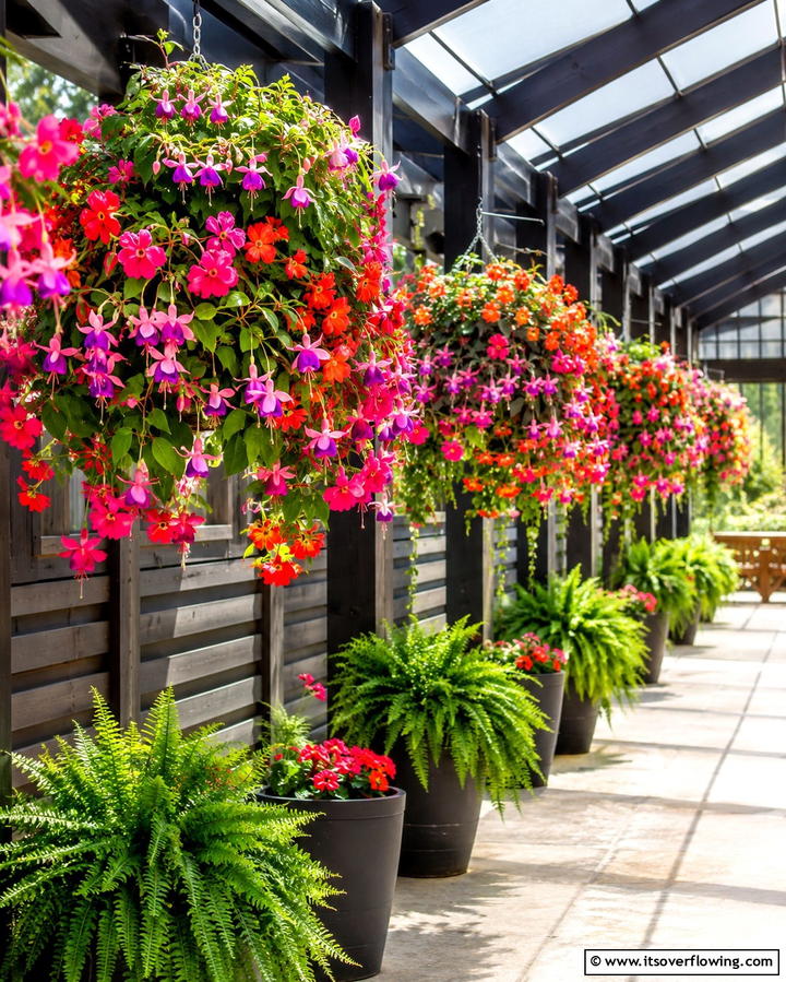 Hanging Basket Displays - 25 Shady Garden Ideas for Lush, Cool Spaces