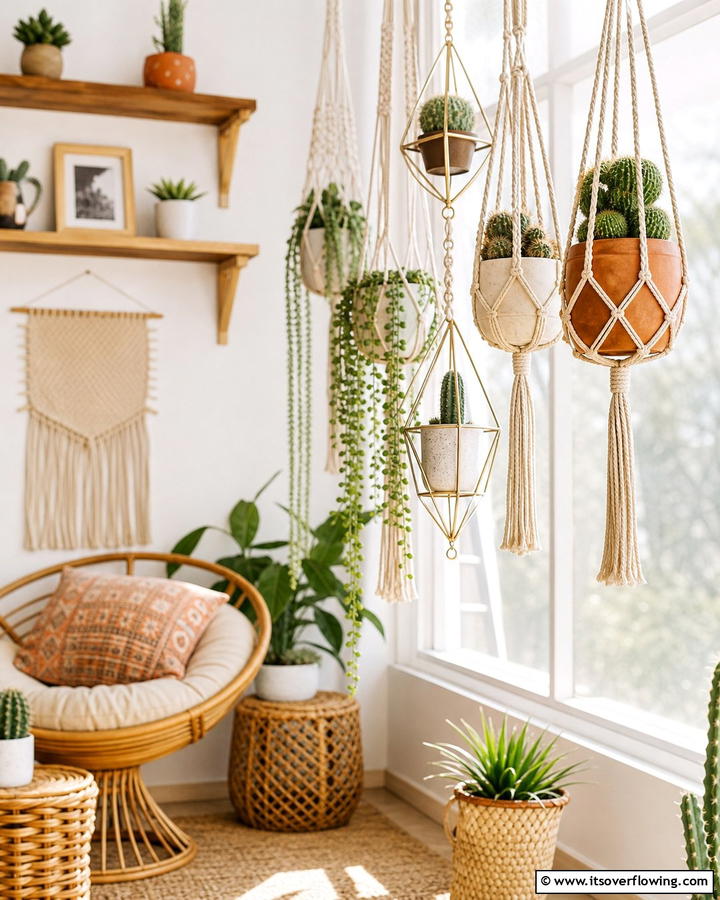 Hanging Cactus Planters - 25 Stunning Cactus Garden Ideas for Your Home