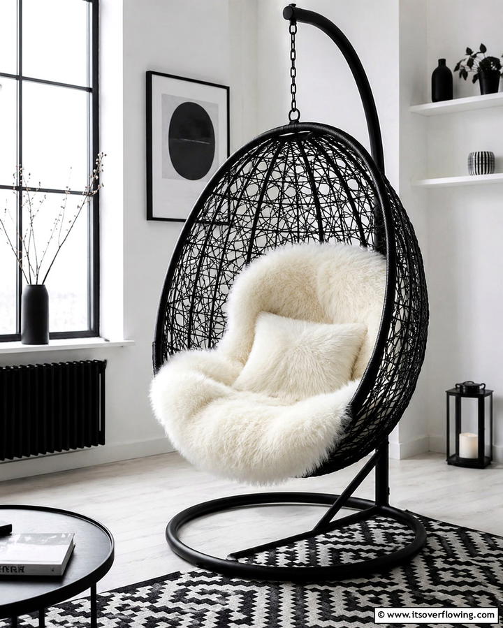 Hanging Chair for a Relaxing Vibe - 25 Small Screened-in Porch Ideas for Comfort