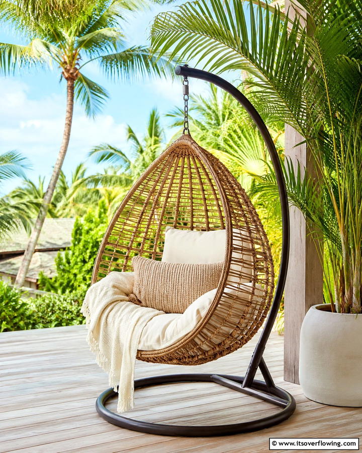 Hanging Chair or Swing - 25 Small Backyard Patio Ideas for a Relaxing Outdoor Oasis