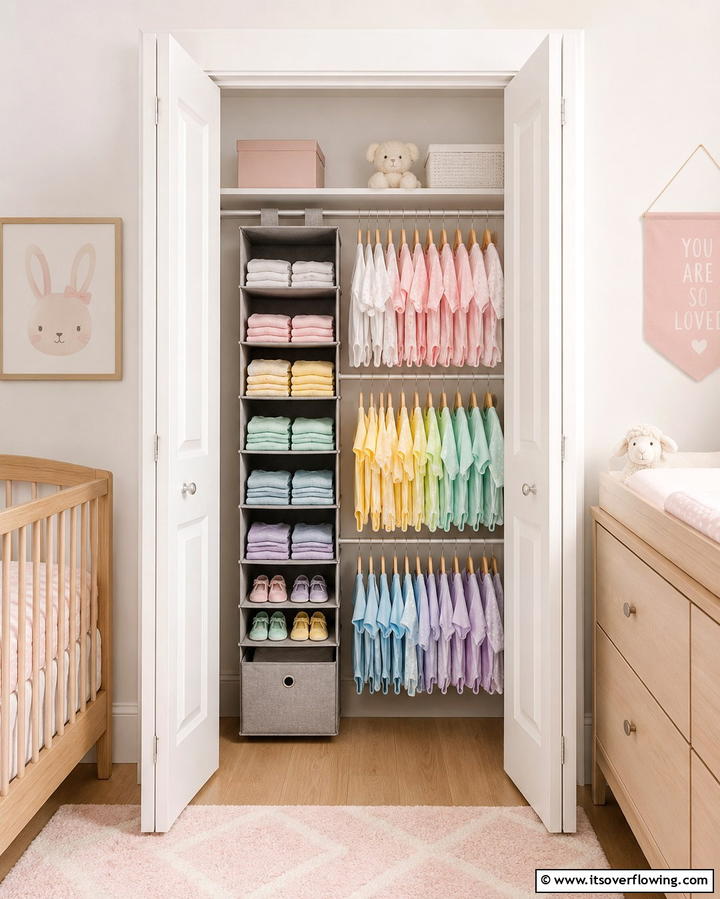Hanging Closet Organizers for Clothes - 25 Nursery Storage Ideas for a Clutter-Free Space