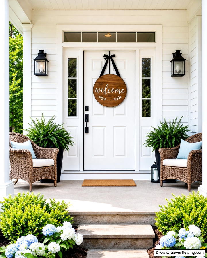 Hanging Door Signs - 25 Front Door Decor Ideas to Welcome Guests in Style