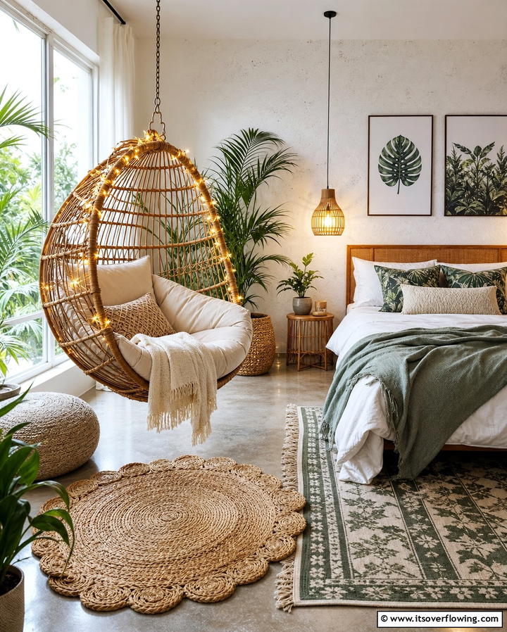 Hanging Egg Chair - 25 Comfortable Bedroom Chair Ideas for Relaxation