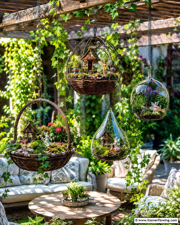 Hanging Fairy Gardens - 25 Fairy Garden Ideas to Create a Magical Outdoor Space