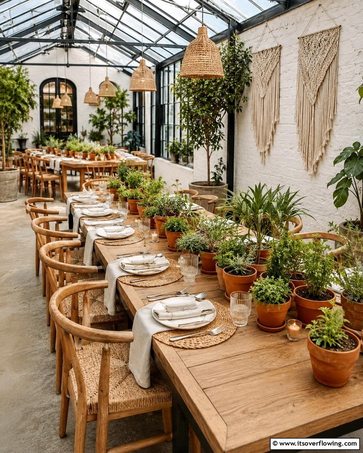 Hanging Greenery Hoops - 30 Rehearsal Dinner Centerpiece Ideas for Memorable Nights