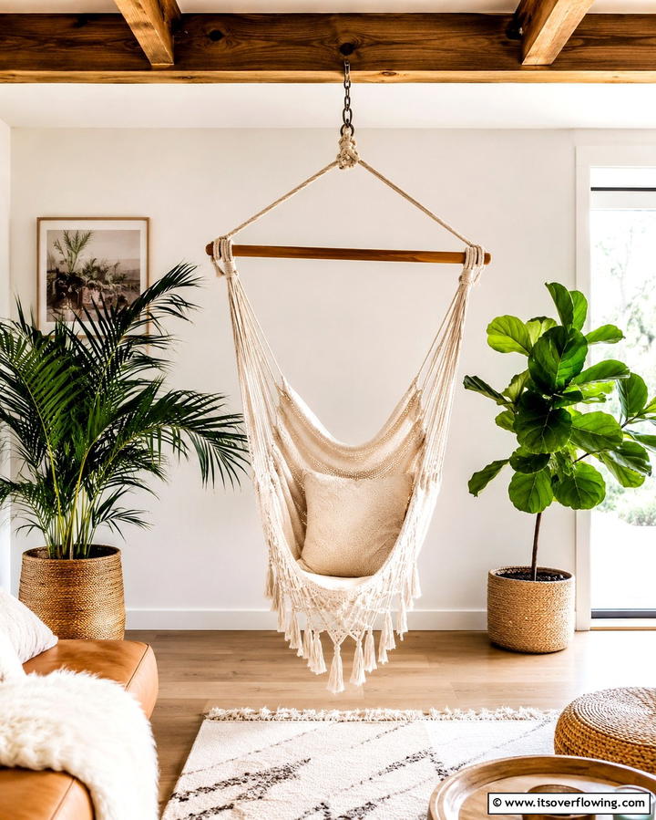 Hanging Hammock Chairs - 25 Man Cave Seating Ideas for Ultimate Comfort