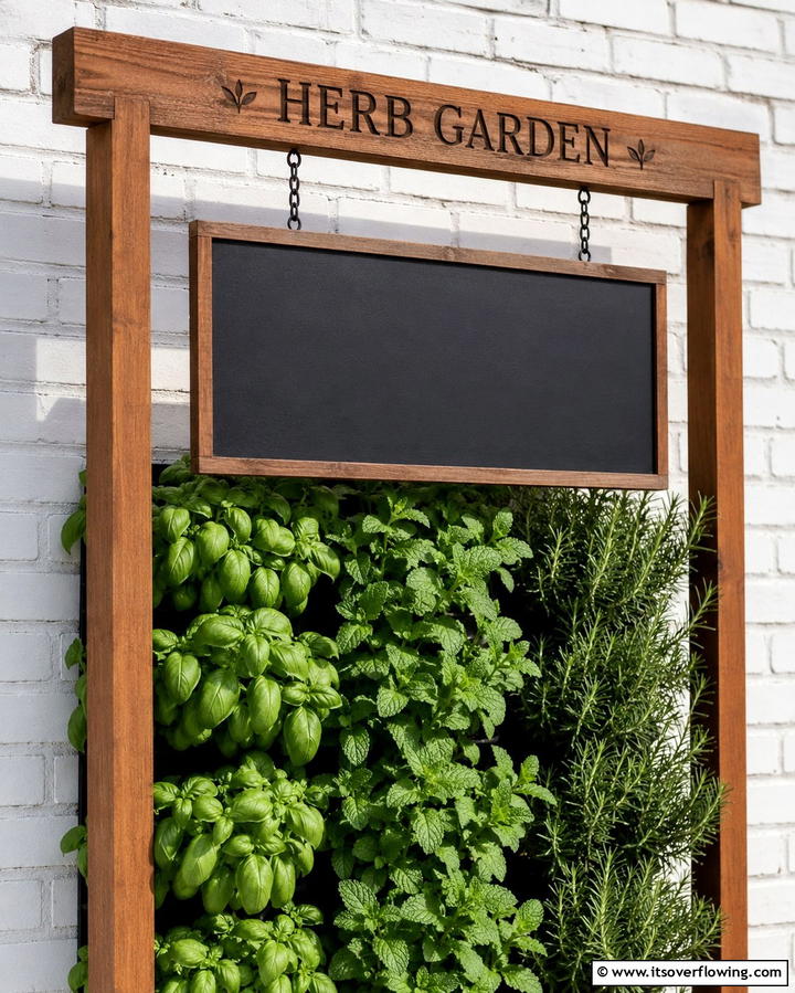 Hanging Herb Garden Sign - 25 Garden Sign Ideas to Personalize Your Outdoor Space