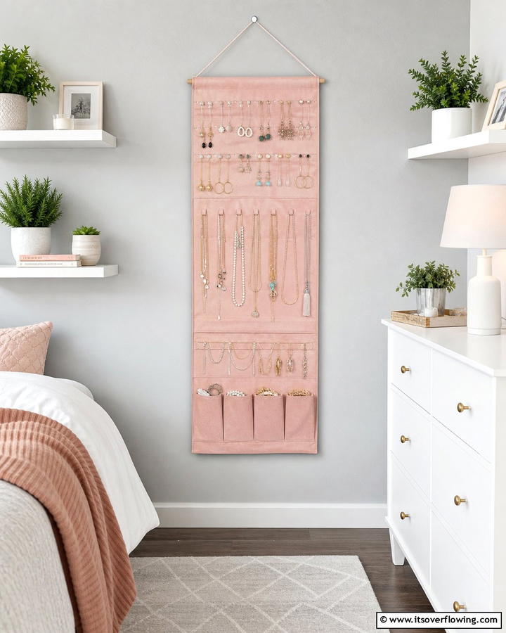 Hanging Jewelry Organizer - 30 Clever Jewelry Storage Ideas to Keep Accessories Tidy