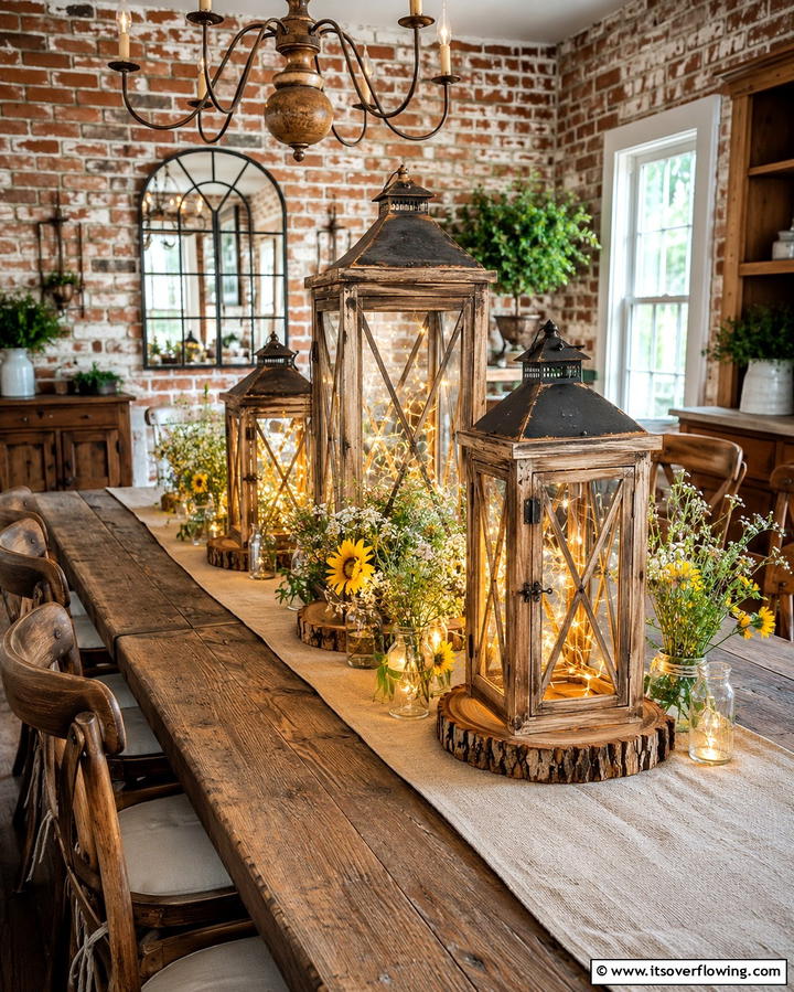 Hanging Lantern Centerpieces for Vertical Appeal - 20 Unique Lantern Centerpiece Ideas for Any Occasion