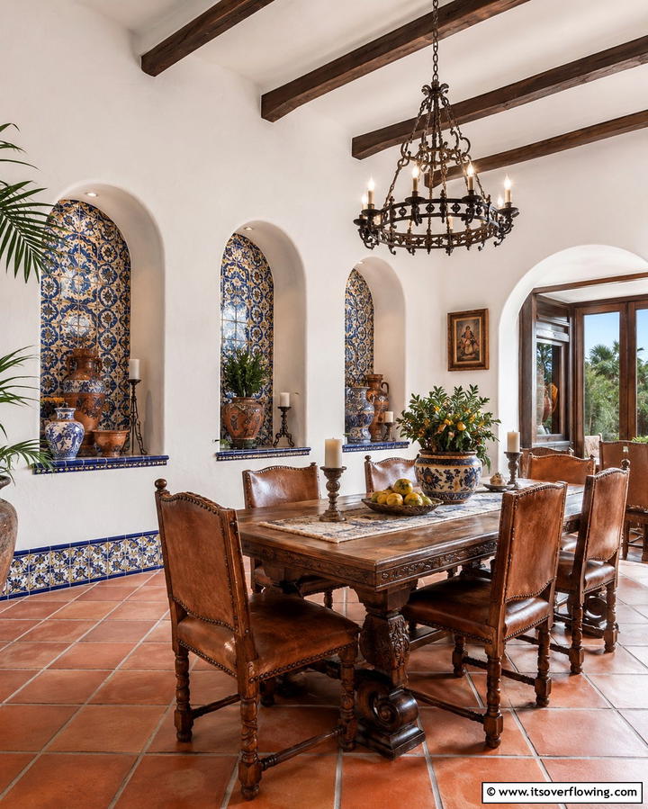 Hanging Lanterns - 20 Spanish Style Dining Room Ideas for a Chic Look