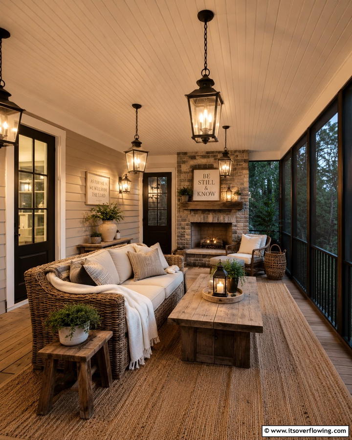 Hanging Lanterns - 25 French Balcony Ideas to Add Elegance to Your Home
