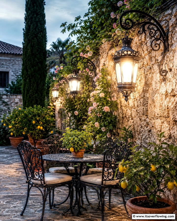 Hanging Lanterns - 25 Fence Lighting Ideas to Illuminate Your Outdoor Space