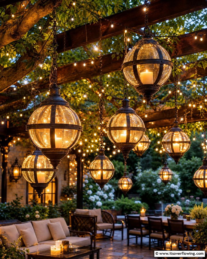 Hanging Lanterns with Candles for Outdoor Magic - 25 Decorating With Candles Ideas for a Warm and Inviting Home