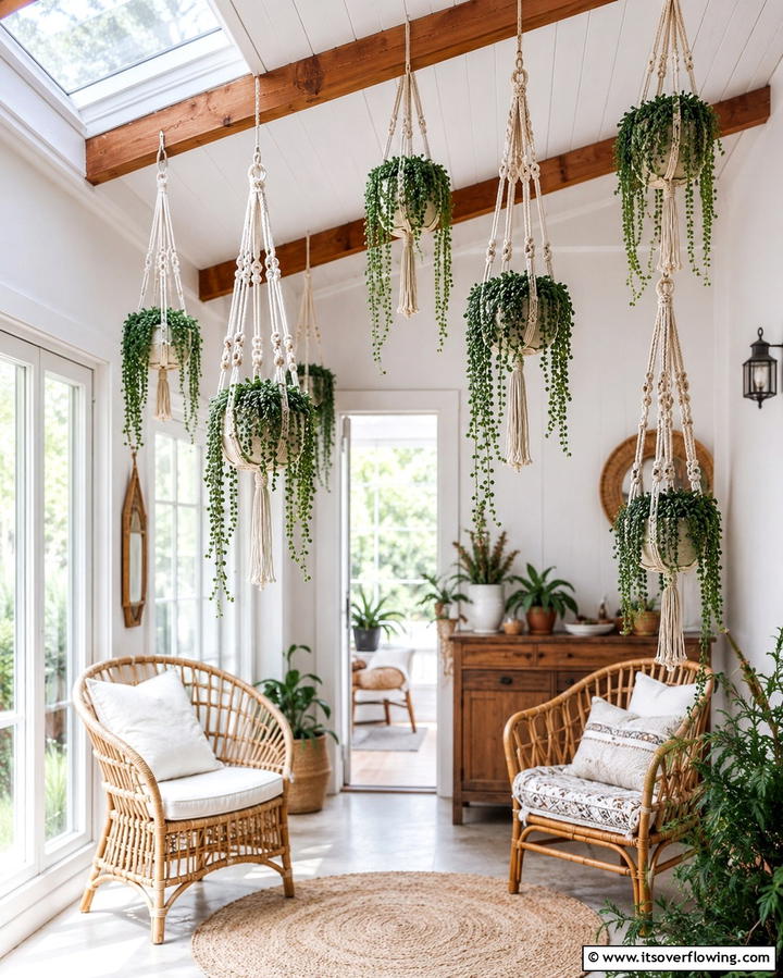 Hanging Macrame Planters - 25 Potted Plant Arrangement Ideas for Stylish Decor