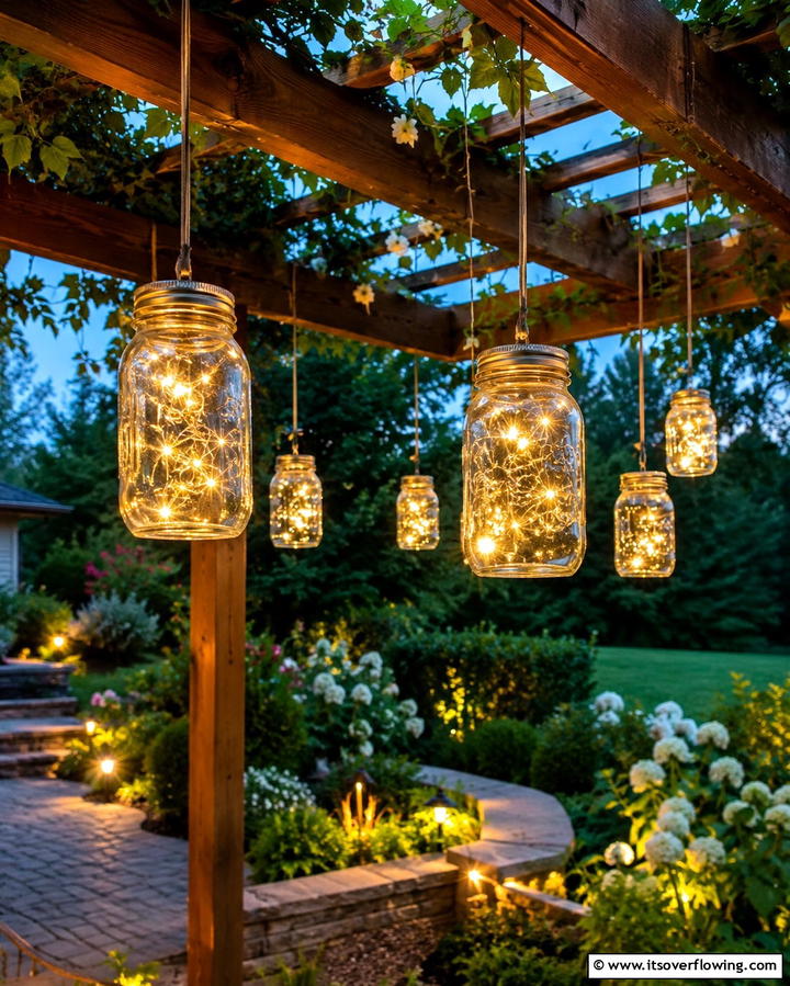 Hanging Mason Jar Lanterns - 25 Vintage Garden Ideas for a Timeless Outdoor Space