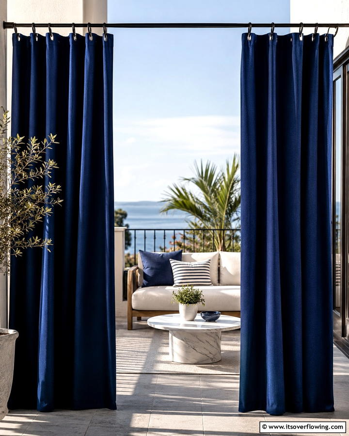 Hanging Outdoor Curtains - 30 Cheap Ways to Block Neighbors View in Your Garden