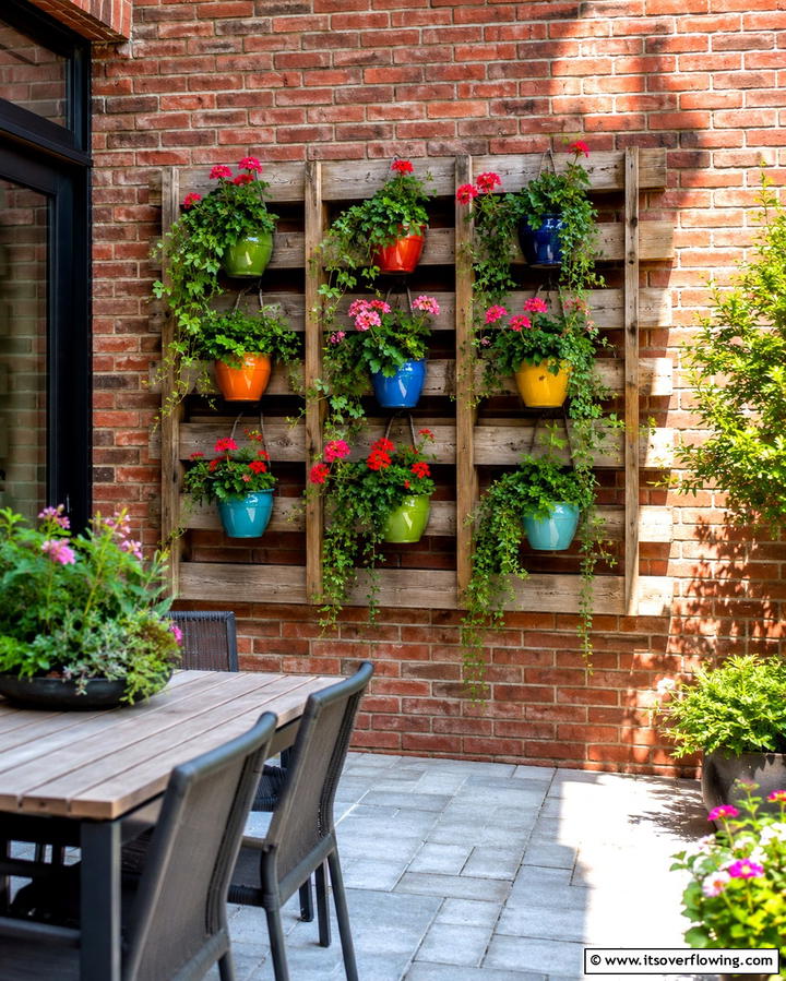 Hanging Pallet Planters - 25 Vertical Pallet Garden Ideas for Urban Spaces