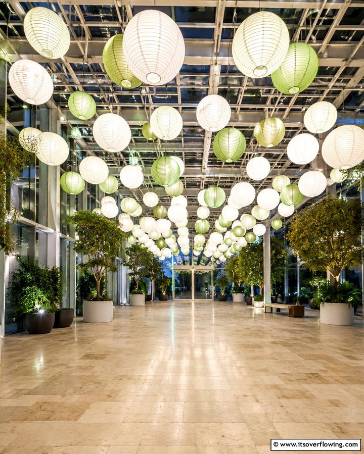 Hanging Paper Lanterns for Elegant Overhead Decor - 25 Party Decoration Ideas for Memorable Celebrations