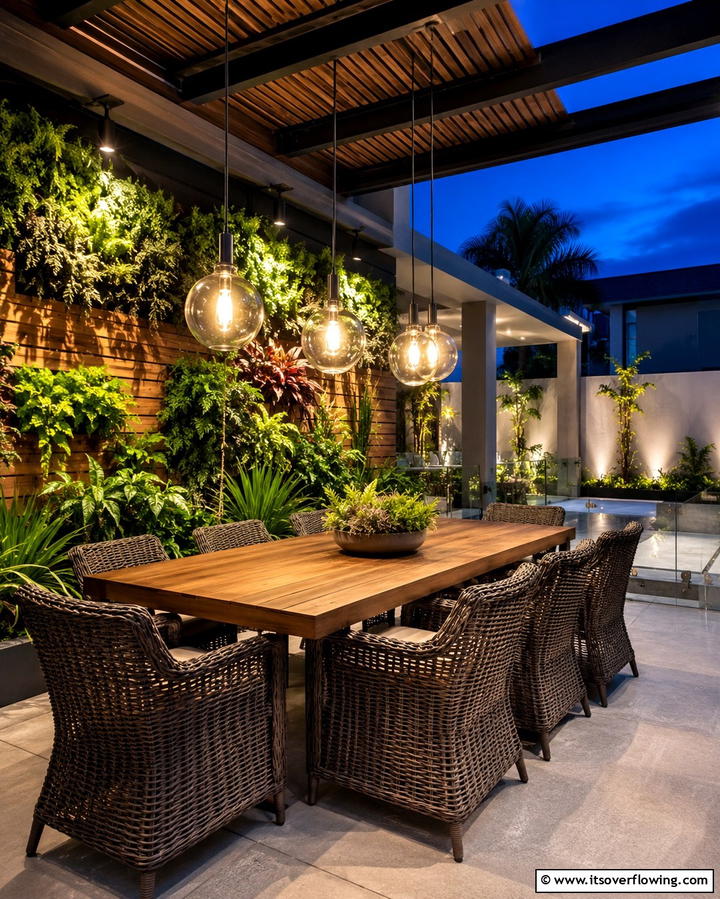 Hanging Pendants for Modern Sophistication - 25 Backyard Lighting Ideas to Illuminate Your Outdoor Space