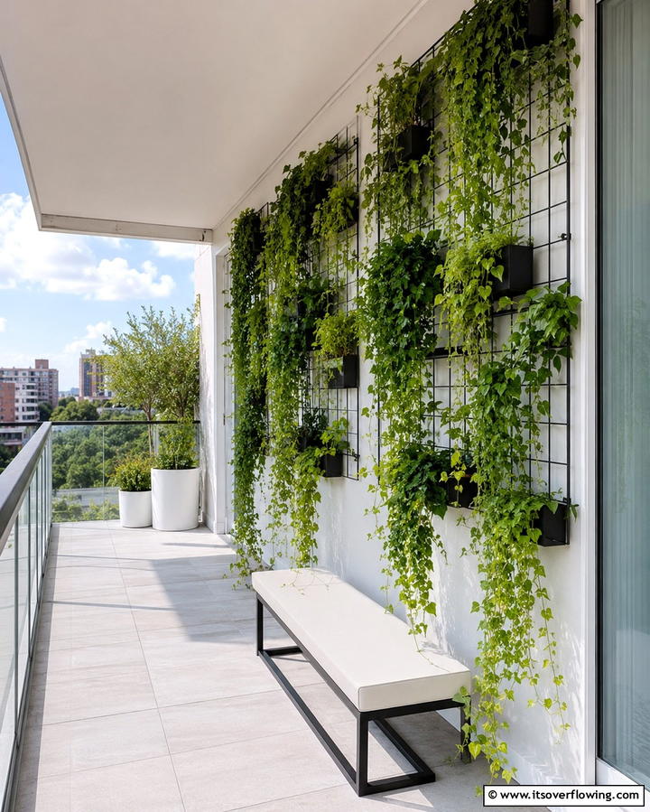 Hanging Planter Walls - 30 Balcony Privacy Ideas for Secluded Outdoor Spaces