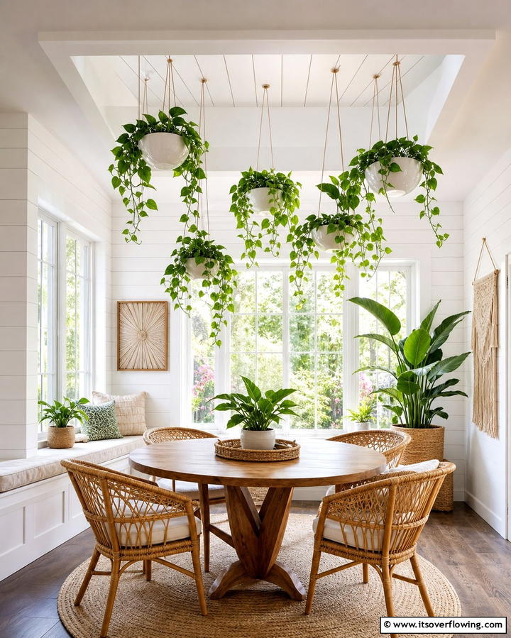 Hanging Planters - 25 Reverse Tray Ceiling Ideas for a Unique Look