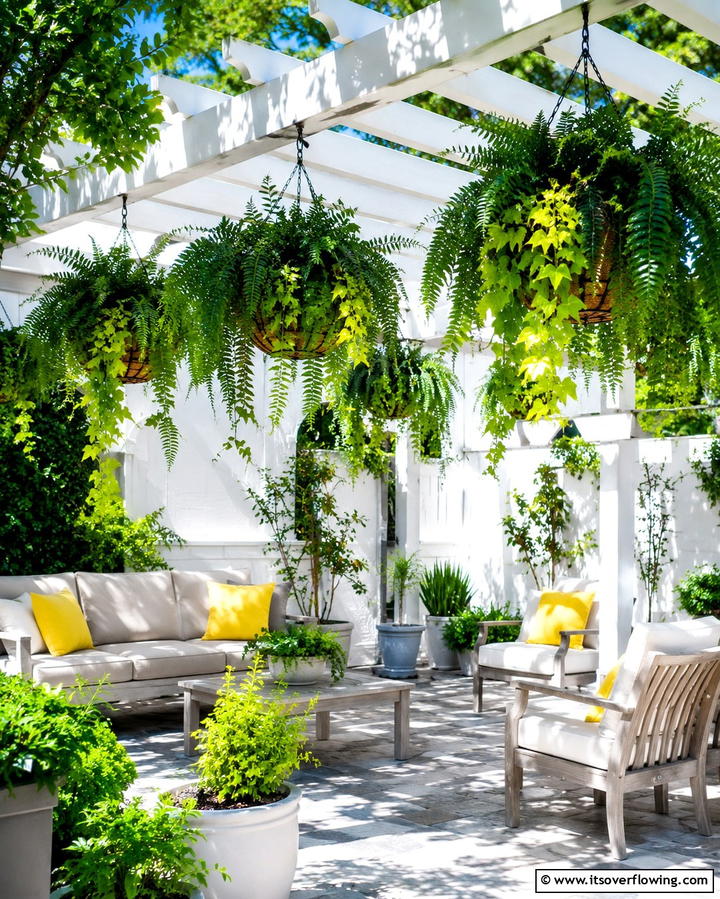 Hanging Planters for Dappled Shade - 25 Pergola Shade Ideas to Transform Your Outdoor Space