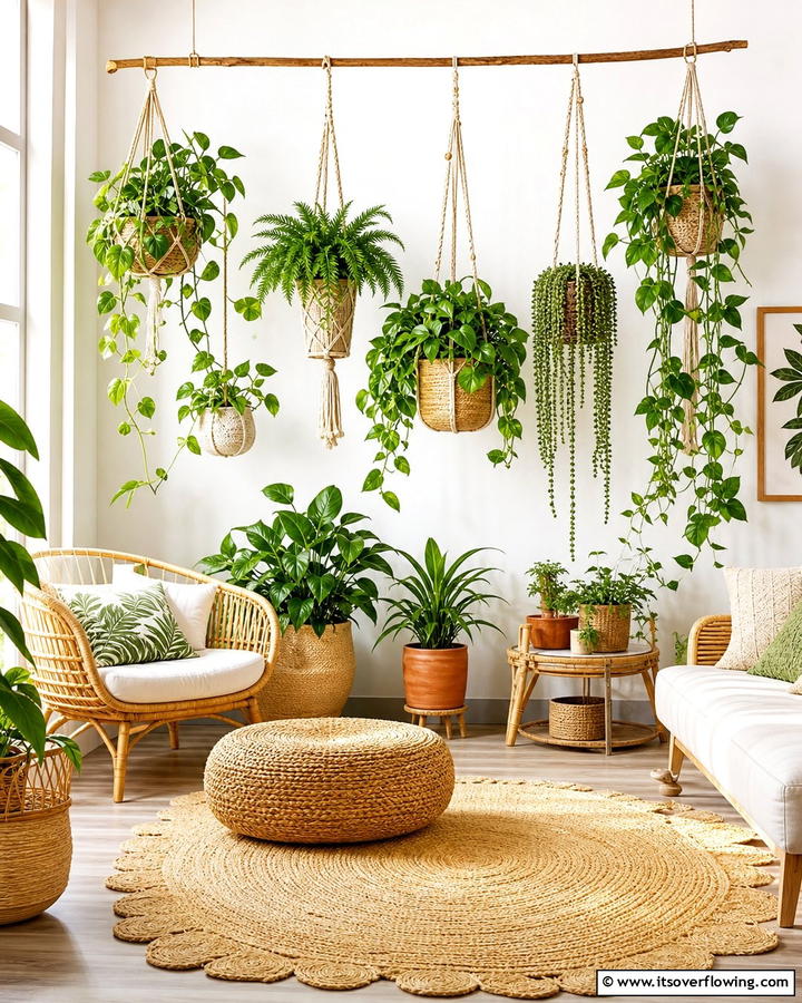 Hanging Plants - 25 Boho Wall Decor Ideas for a Vibrant and Artistic Home
