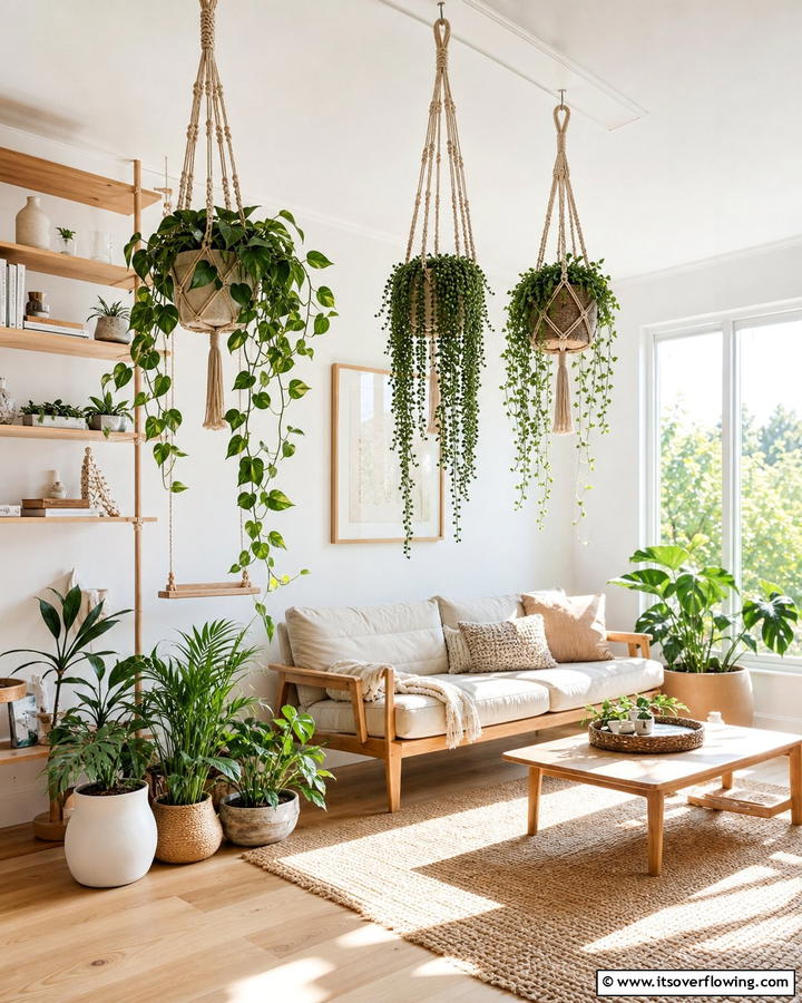 Hanging Plants for Vertical Interest - 25 Boho-Scandinavian Design and Decor Ideas