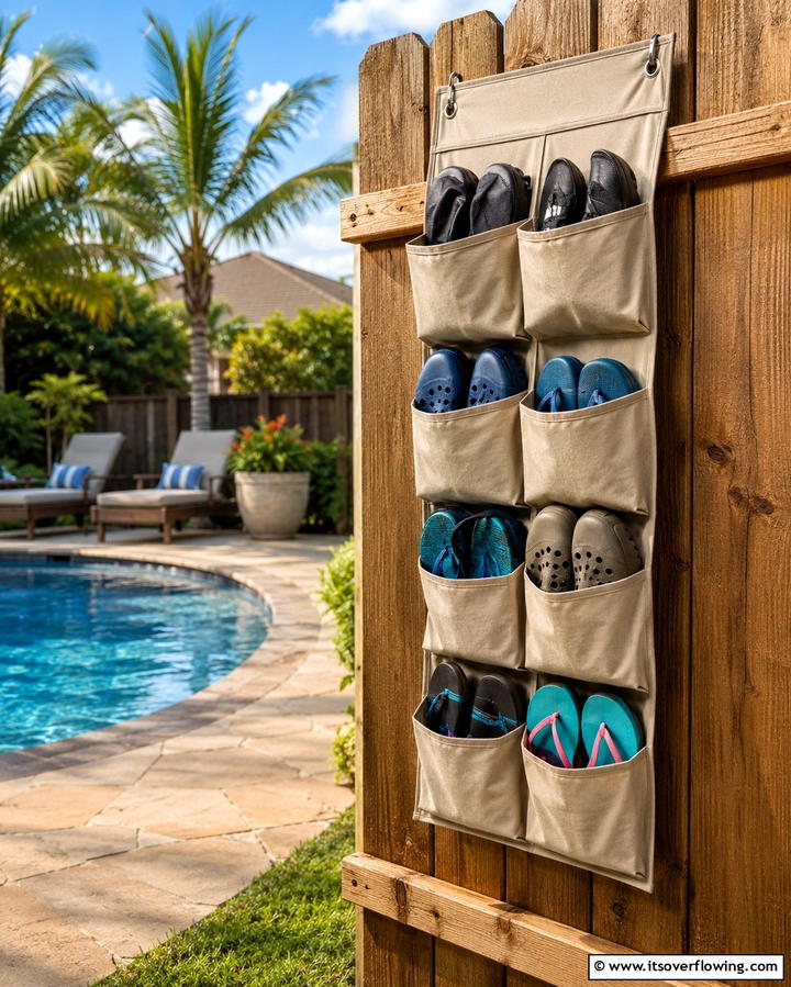 Hanging Shoe Organizer - 25 Outdoor Shoe Storage Ideas for Organized Spaces