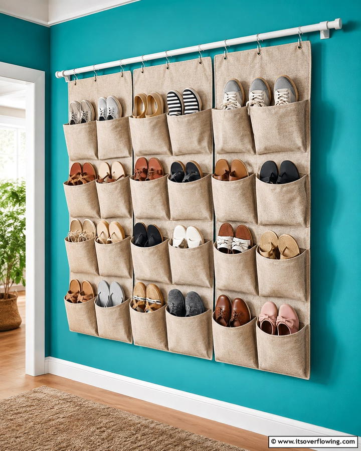 Hanging Shoe Organizers - 25 Smart Garage Shoe Storage Ideas for Organization