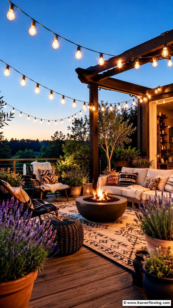 Hanging String Lights - 30 Deck Lighting Ideas for Ambiance and Safety