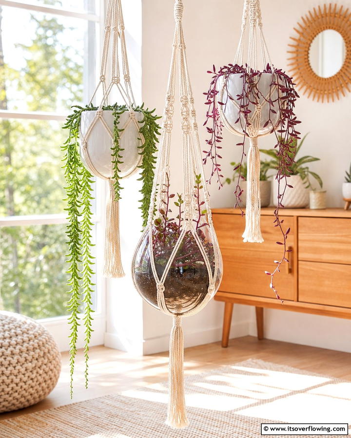 Hanging Succulent Planters - 25 Succulent Garden Ideas for Low-Maintenance Beauty