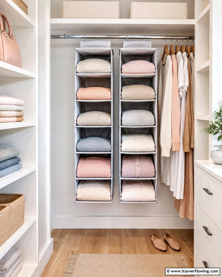 Hanging Sweater Organizers - 20 Sweater Storage Ideas to Organize Your Wardrobe