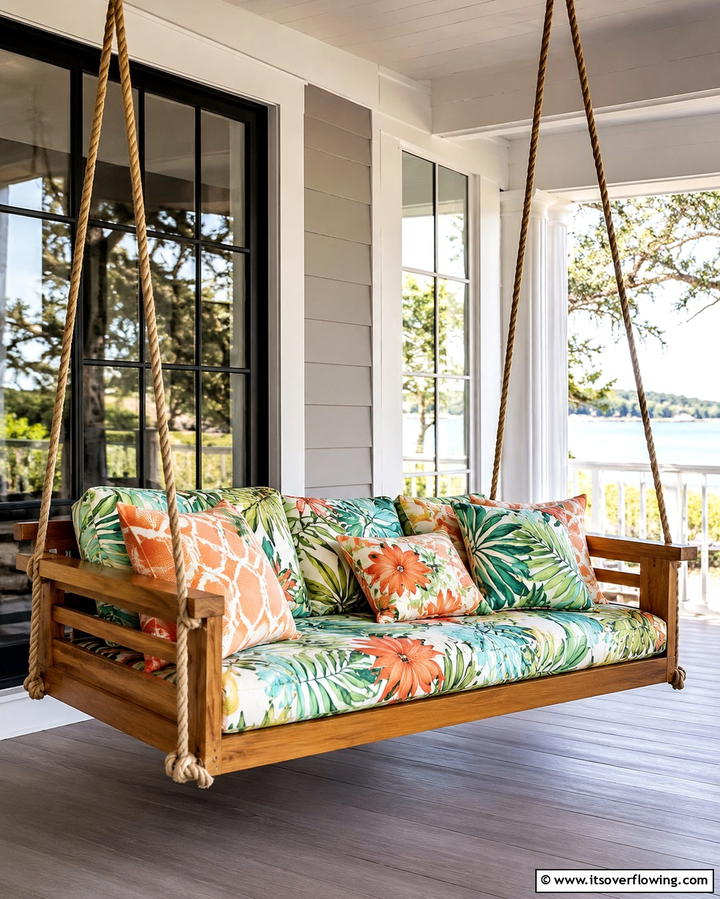 Hanging Swing or Hammock Chair - 25 Three Season Porch Ideas for Year-Round Enjoyment