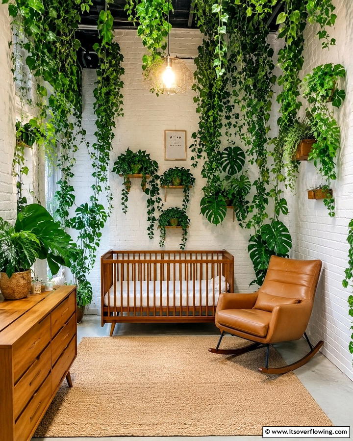 Hanging Vines and Greenery - 30 Safari Nursery Decor Ideas for Adventurous Baby Rooms