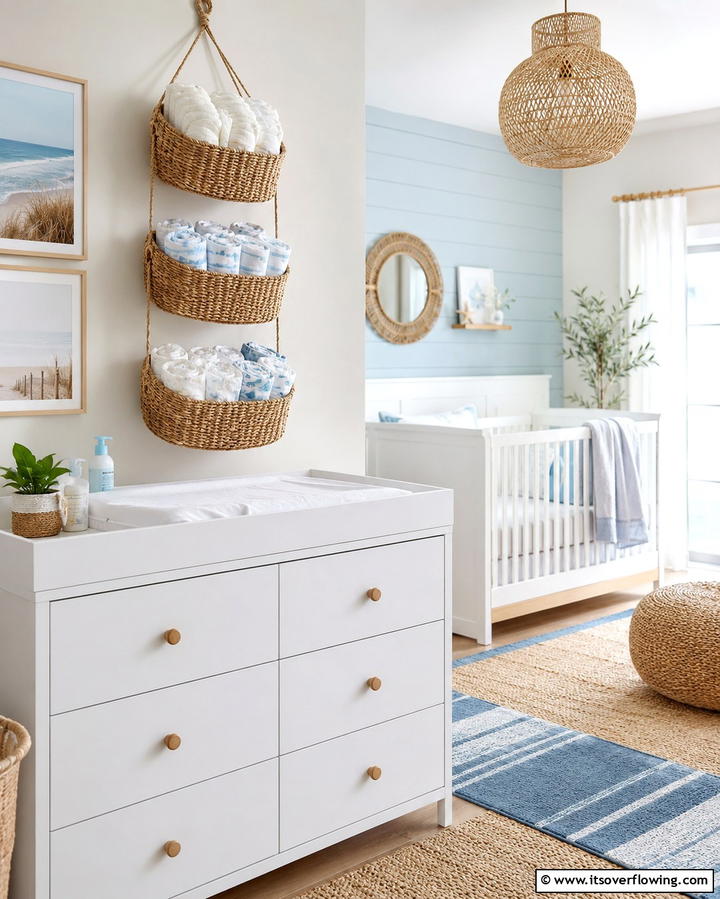 Hanging Wall Baskets for Vertical Storage - 25 Nursery Storage Ideas for a Clutter-Free Space