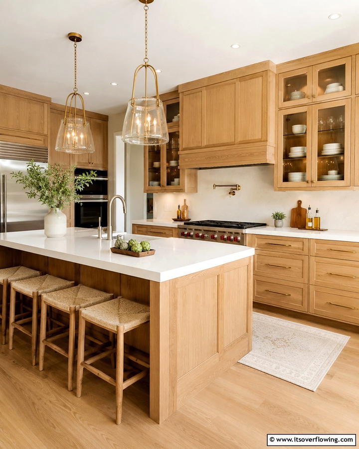 Harmonious Blend of Style and Utility - 30 Kitchens with Light Wood Cabinets- Warm & Airy Designs