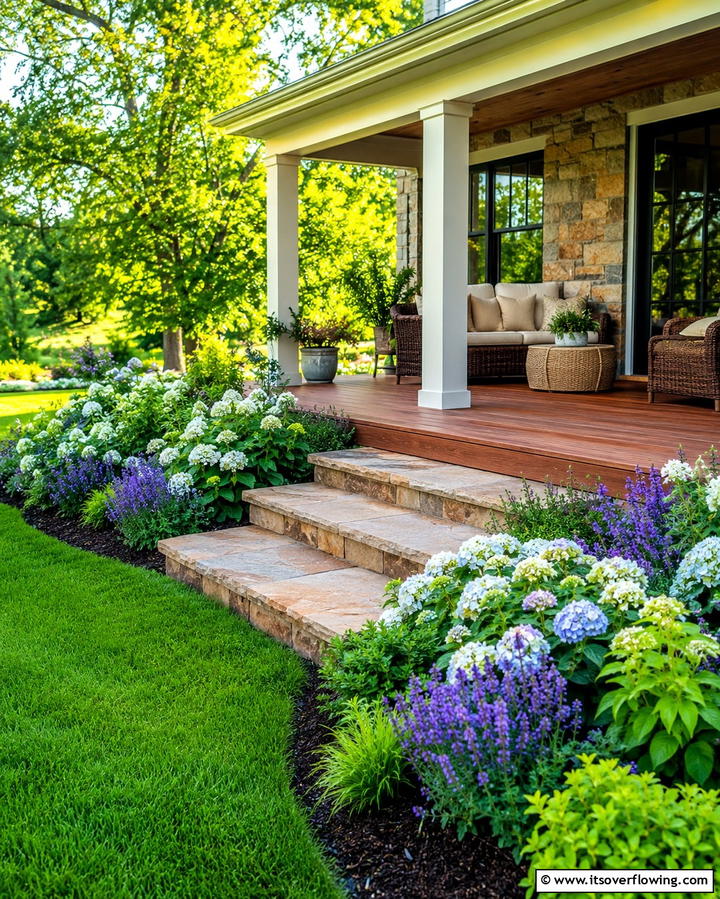 Harmonious Landscape Integration - 30 Barndominium Front Porch Ideas for Rustic Charm