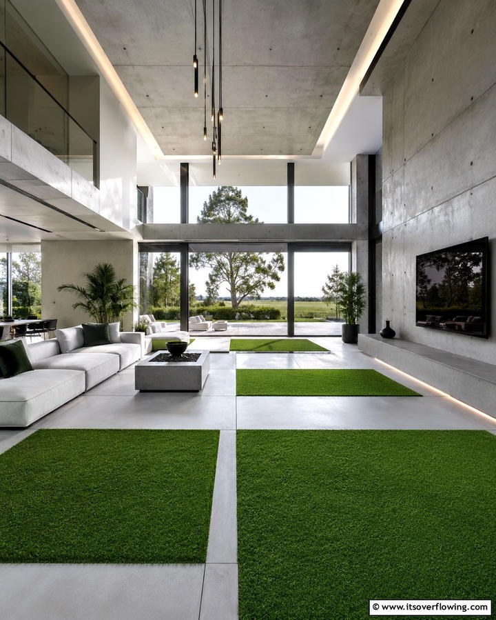 Harmonious Turf Integration - 30 Artificial Grass Wall Design Ideas for Urban Oasis