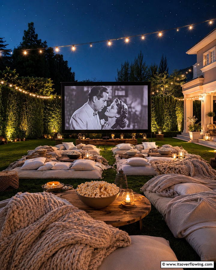 Have a Movie Night Under the Stars - 30 Romantic Wedding Anniversary Celebration Ideas