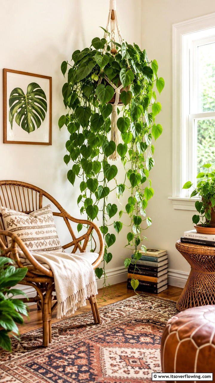 Heartleaf Philodendron Lush Foliage - 30 Low-Light Indoor Plants That Don’t Need Sun to Thrive