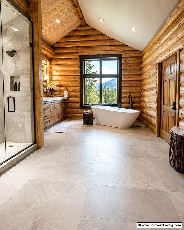 Heated Floors - 25 Log Cabin Bathroom Ideas for a Rustic and Relaxing Retreat