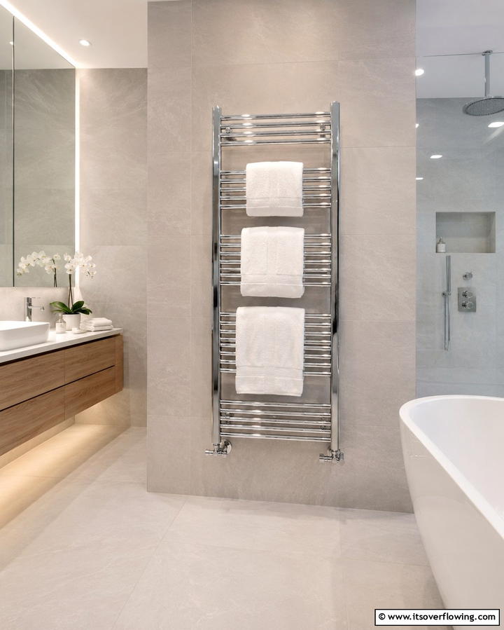 Heated Towel Racks - 25 Spa-Like Bathroom Ideas for a Relaxing Retreat