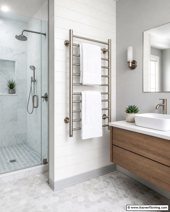 Heated Towel Racks - 25 Cozy Bathroom Ideas for a Relaxing Space
