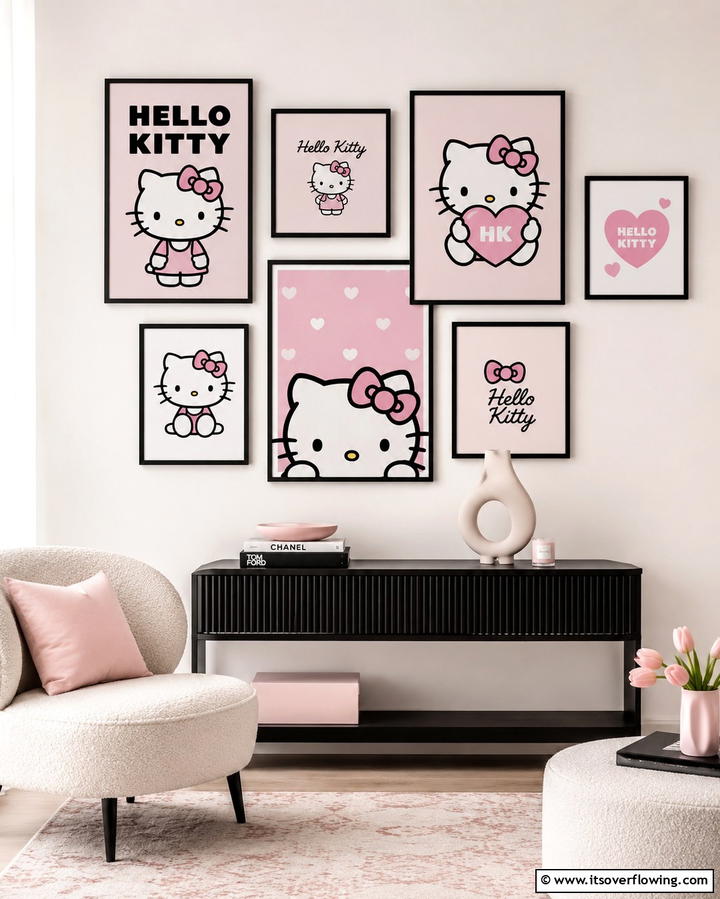 Hello Kitty Wall Art - 25 Hello Kitty Bedroom Ideas for a Cute and Cozy Space