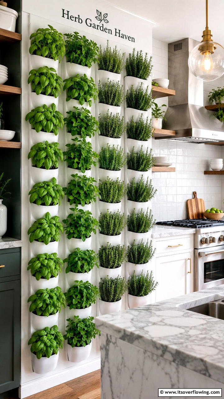Herb Garden Haven - 30 Indoor Plant Wall Ideas to Transform Blank Spaces