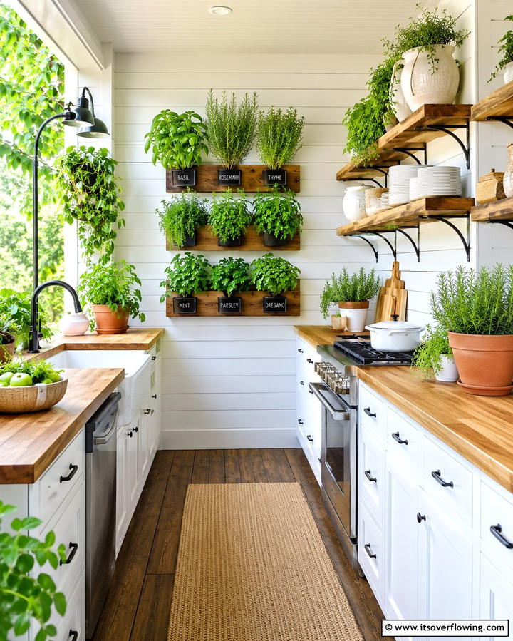 Herb Garden Integration - 20 Stylish Lanai Kitchen Ideas for Indoor-Outdoor Living