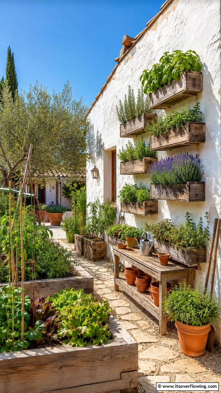 Herb Garden Wall - 30 Garden Wall Ideas for Vertical Planting and Privacy Screens
