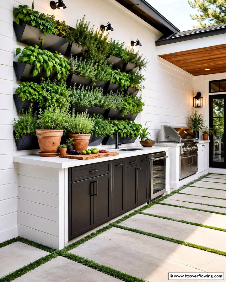 Herb Garden Wall - 20 Summer Kitchen Ideas to Refresh Your Space
