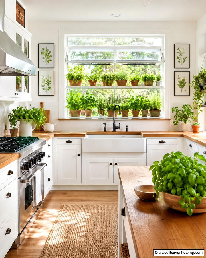 Herb Garden Windows - 25 Dream Kitchen Ideas for Your Perfect Cooking Space